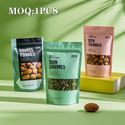 Food Grade Mylar Bags Stand Up Pouch With Zipper Top Moisture Proof Aluminium Foil Food Packaging