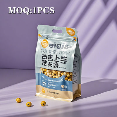 Custom Printed Laminate Plastic Pouch Packaging for Spicy Condiments - Red 2.5mil Stand up Zipper Pouch