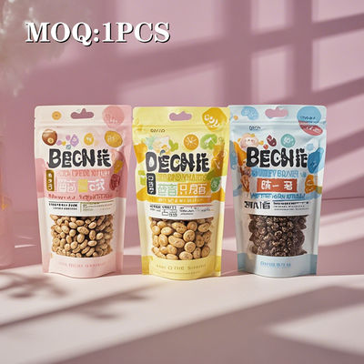 Resistant Zipper Closure Aluminum Foil Stand up Pouch with Slot Hole for Snacks and Food