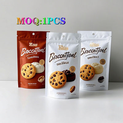 Custom Printed Matte Recyclable Upright Zip Bags Candy Cookie Coffee Aluminum Foil Packaging Smell Proof mylar bag with zipper