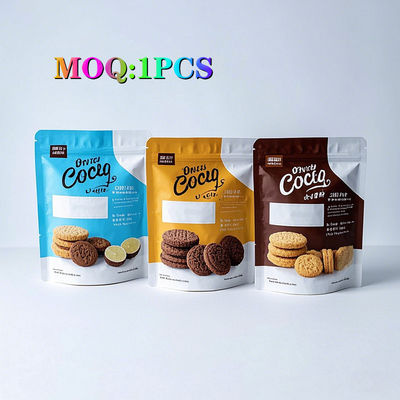 Plastic Bag Up To 24 Colors Digital Printing Zip Packaging Bag For Snack Biscuit Supplier