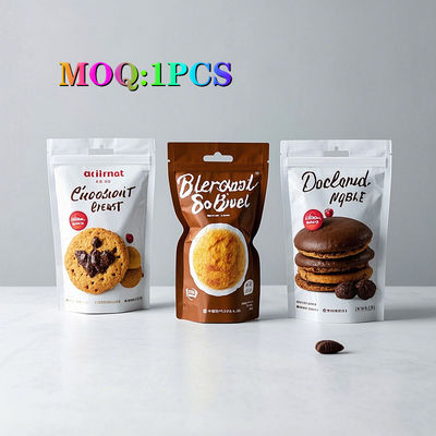 Premium Odor-Blocking Plastic Pouches With Zippers Custom Food Packaging For Baklava Cookies Croquettes Crispy Snacks