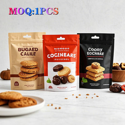 Customized Aluminum Foil Snack Tea Chocolate Packaging Bag Candy Stand Up Pouch Matte Effect Free-Shaped Coffee Packaging