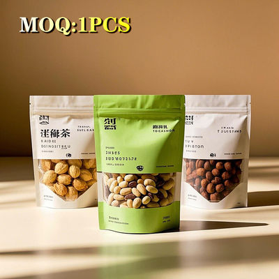 Custom Logo Printed Food Packaging Dried Fruit Snack Doypack Aluminum Foil Plastic Smell Proof Ziplock Stand Up Pouch Mylar Bag
