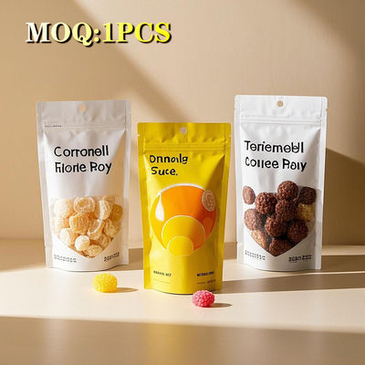 Custom Size Printed Childproof Food Packaging Gummy Candy Side Seal 3.5g Smell Proof Die Cut Mylar Bags