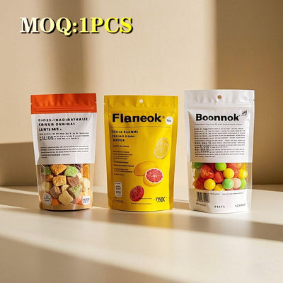 Food Ziplock Packaging Bags For Nut Snack Coffee Custom Logo Printed Zip Lock  Gummies Zipper Recycle Plastic Bags