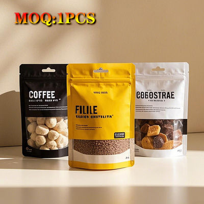 Customized Printed Plastic Aluminum Foil Mylar Zipper Food Nuts Snack Packaging Stand Up Pouch