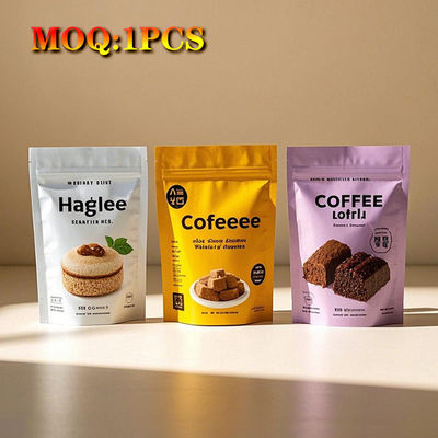 Custom Logo Clear / Transparent / Matte / Frosted Self Sealing Durable  Zip Lock Food Plastic Bags
