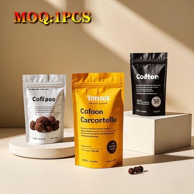 Custom Printed Shiny Joke Face Smell Proof Resealable Zipper 3 Side Seal Flat Mylar Bag