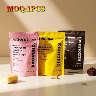 Custom Printed Resealable Smell Proof Laminated Mylar Bags Colorful Stand Up Pouches For Food Candy 1g 35g 7g 14g 28g 1oz