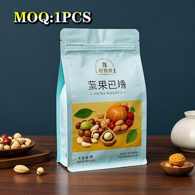 Customizable Industrial Coffee Bean Bags With Zipper Seal, 250g/1kg Square Bottom Valve Bags