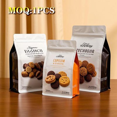 Custom Resealable Bean Rice Coffee Square Bottom Bag Aluminium Foil Food Storage Packaging