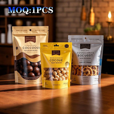 Custom Printed Flexible Plastic Smell Proof Zip Lock Stand Up Pouch Gummy Packaging Mylar Bag With Window