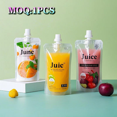 High Barrier Custom Printed Standing Up Spout Pouch Milk Juice Liquid Packaging Spout Pouch Bag