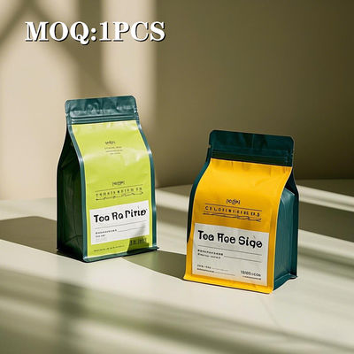 Self Sealing Matte Black Brown Zipper Standup Tea Dry Food Fruit Nut Coffee Packaging Pouches Kraft Paper Bag With Window