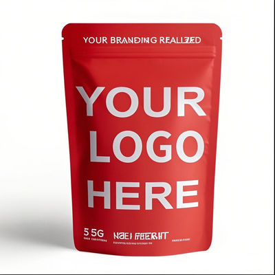 Custom Printed Smell Proof Stand Up Ziplock Mylar Bags 3.5g Resealable Aluminum Plastic Food Packaging Pouches