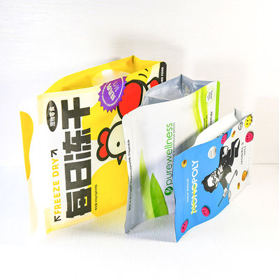 Eight-Side Sealed Stand Up Pet Food Pouch Bags  8oz Custom Printed Resealable Zipper Durable PET/ALU/LLDPE Material Bulk for Dog Cat Treats Packaging