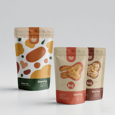 ​​Secure Lock Stand-Up Food Packaging Bags Leakproof Customizable Eco-Friendly Bulk Sealed Pouches