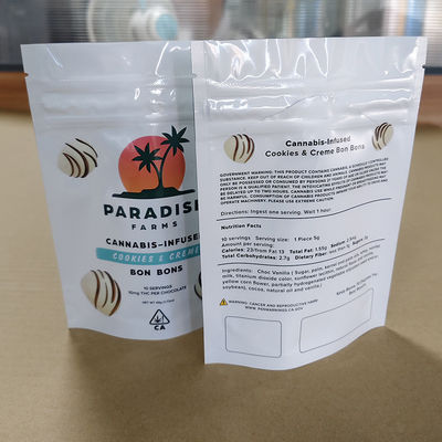 Child Proof Zipper Bag Custom Printed Composite Packaging for Food / Candy / Nuts Eco-Friendly Resealable Design