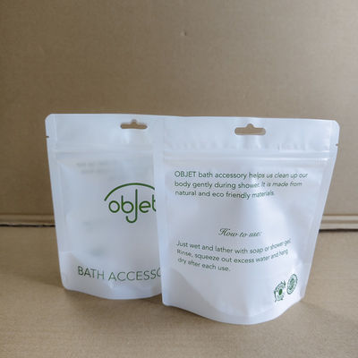 Factory-Direct And Biodegradable Translucent Stand Up Pouches For Bath Accessories Packaging Available In Multiple Sizes.