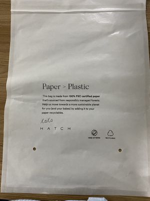 Custom Translucent Biodegradable Paper Bags Logo And Color Printing Supported