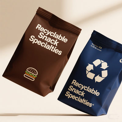 Custom 8-Side Sealed Stand-Up Food Bags FDA-Approved & Moisture-Proof For Snacks / Coffee ISO 22000 Certified