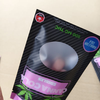 Transparent Child-Resistant Zipper Pouch PE/VMPET Laminated Tamper-Evident Seal Custom Window