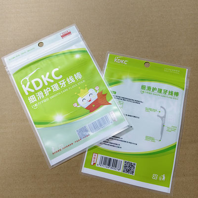 Custom Printed Floss Pick Packaging Bags Moisture Proof Stand-Up Pouches For Dental Hygiene Products