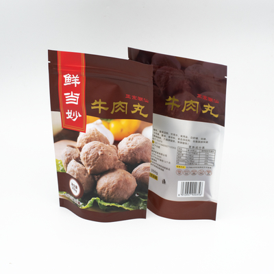 Refrigeration-Resistant Stand Up Bags For Deli Meats Packaging Featuring Cold-Resistant Film And Recyclable Materials.