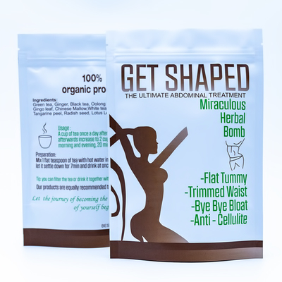 Biodegradable And Eco-Friendly Stand Up Pouches For Nutraceuticals Packaging With Reusable Zipper And Tear Notch.