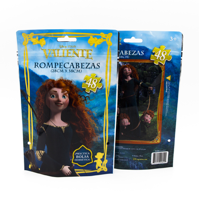 Customized Cartoon Pattern Stand Up Zipper Bags For Toys Packaging With Biodegradable Mylar And Non-Toxic Materials.