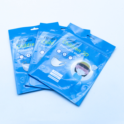 Sterile Three Sided Sealing Bag For Protective Masks Packaging With Custom High-Definition Printing Pattern.