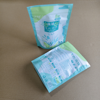 ​Stand-Up Tri-Seal Bags For Washing Pods - Resealable Zipper & Clear Window