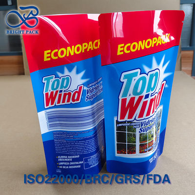 ECO-Friendly Tri-Seal Bags For Glass Cleaner - Recyclable Composite Material