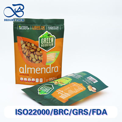 Factory Supply Stand Up Ziplock Pouches Mylar Bags For Nuts Packaging With Custom Printing And Windows.