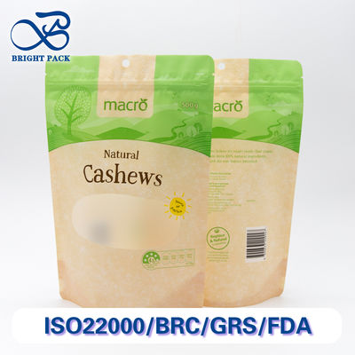 Zip-Lock Stand Up Pouches For Dry Food Packaging With Clear Windows And Food-Grade Materials Bulk Orders Discounts.