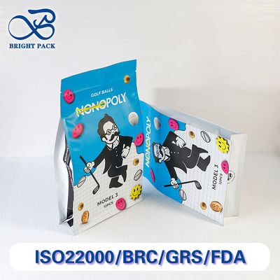 Reusable Eight Sided Sealing Bags For Sporting Goods Packaging With Recyclable Materials Bulk Orders Discounts.