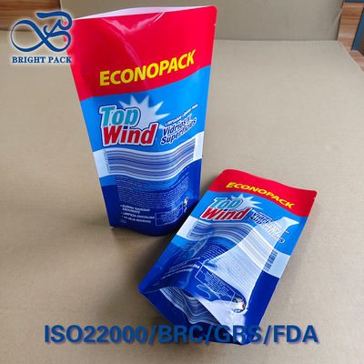 30% RPET Stand-up Pouch For Glass Cleaner GRS Certified Heavy Metal-Free EU REACH