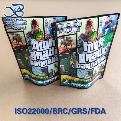 GTA Tribal Print Child-Resistant Pouch ISO 8317 Push-Twist Lock ≤0.3mm Gravure Precision