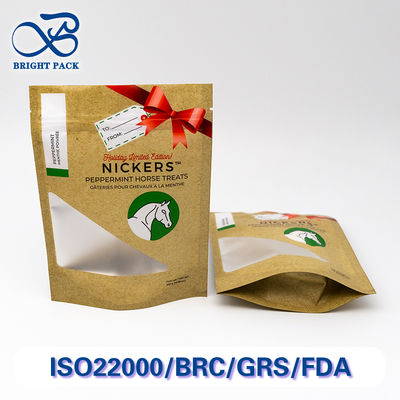 Anti-Puncture Stand Up Pouches With High Oxygen Barrier And Transparent Window For Pet Food Packaging Bulk Orders Discounts.