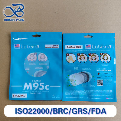 Multi-Layers Barrier Sealed Bag With Clear Window For Mask Packaging About Pharma-Grade And Sterilizable.