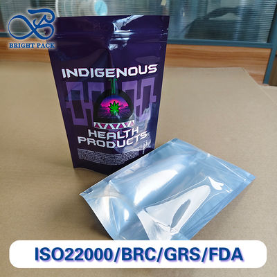 Pharma-Grade Customizable Printing Stand Up Bags For Pharmaceuticals Packaging With Transparent Back Designed.