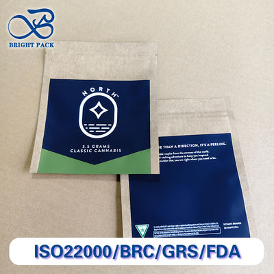Recyclable And Biodegradable Kraft Paper Bag For Pharmaceutical Packaging With High-Resolution Customizable Printed.