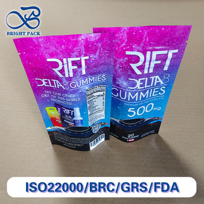 Custom Designed Child Resistant Pouches Boasting Pantone Matched Colors For Pharmaceutical Packaging.