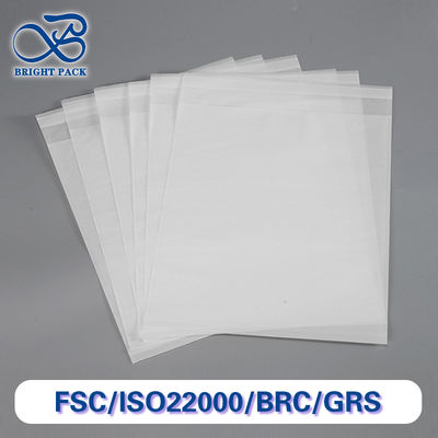100% Fully Biodegradable White Translucent Paper Bags For Sock Clothes Packaging