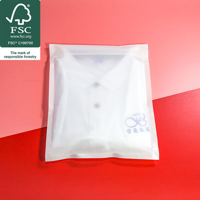 Customized Fully Degradable Translucent Glassine Bags For Clothes With Self Seal