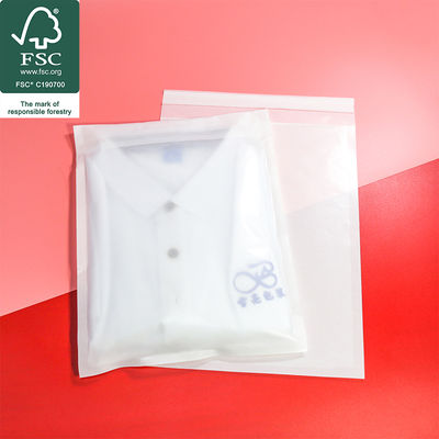 Customized Logo Design Frosted Glassine Paper Bags For Packaging T-shirts And Clothing With Self Adhesive