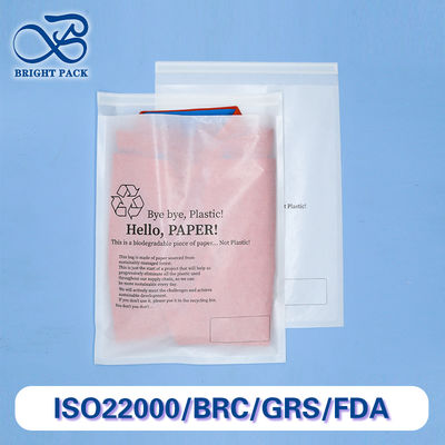 40G Frosted Apparel Glassine Bags Custom Logo Printing