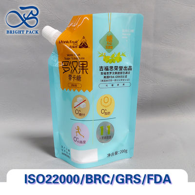 Customizable Food Grade Nozzle Bag Suitable For Sauce,Juice,Yogurt And Liquid Food Packaging.