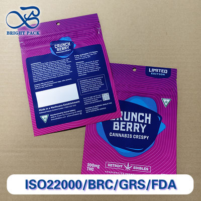 Premium CR Certified Child Resistant Bags With Zipper Closure Customizable Printing Durable And Recloseable